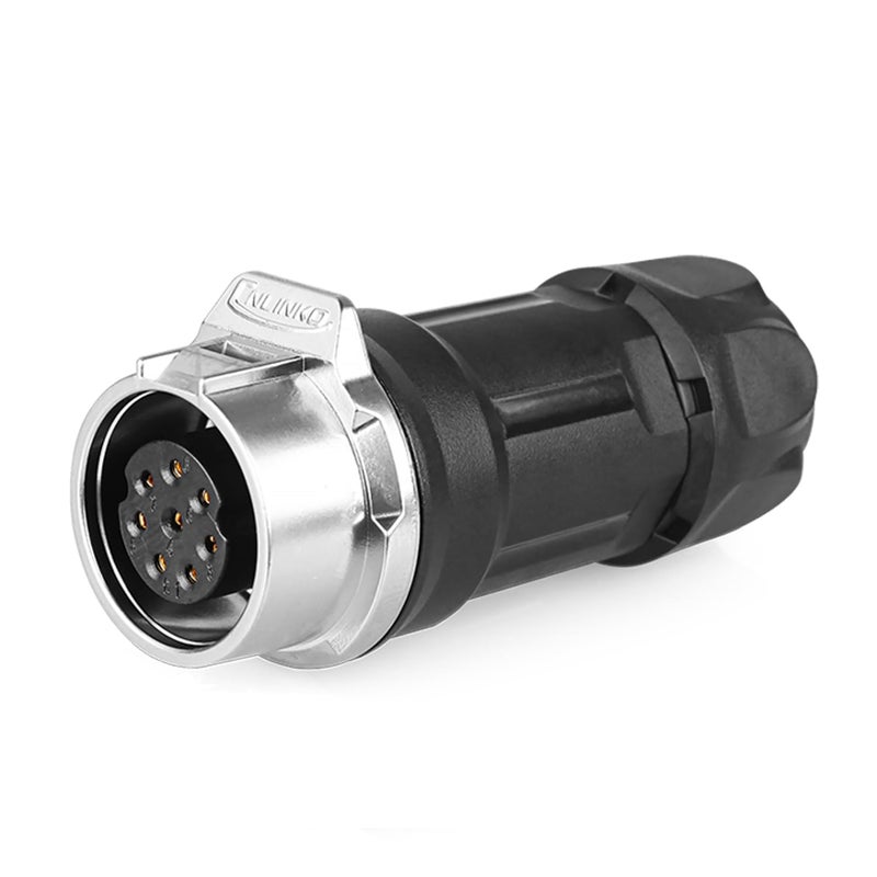 CNLINKO LP-16 8 PIN Industrial Waterproof Connector, IP68 Circular Connector, PBT Plastic Shell Quick Plug Aviation Connector M16 Male Plug and Female Plug (8 Pin） - Image 3